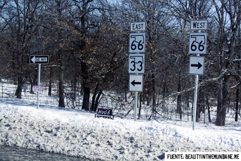 Route 66 in winter